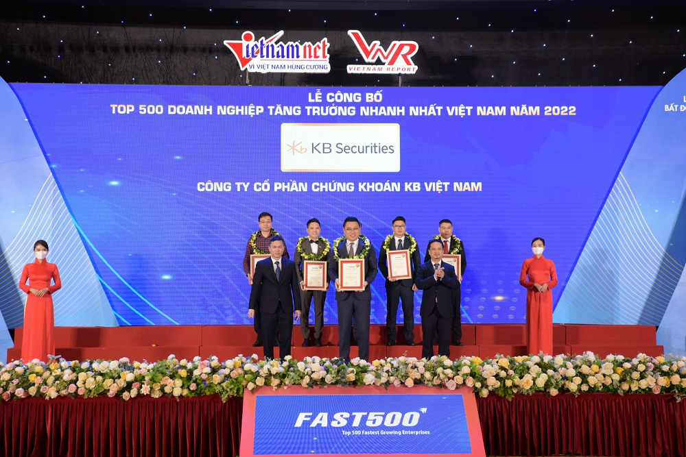 KBSV lọt TOP 10 doanh nghiệp tăng trưởng nhanh nhất Việt Nam 2022